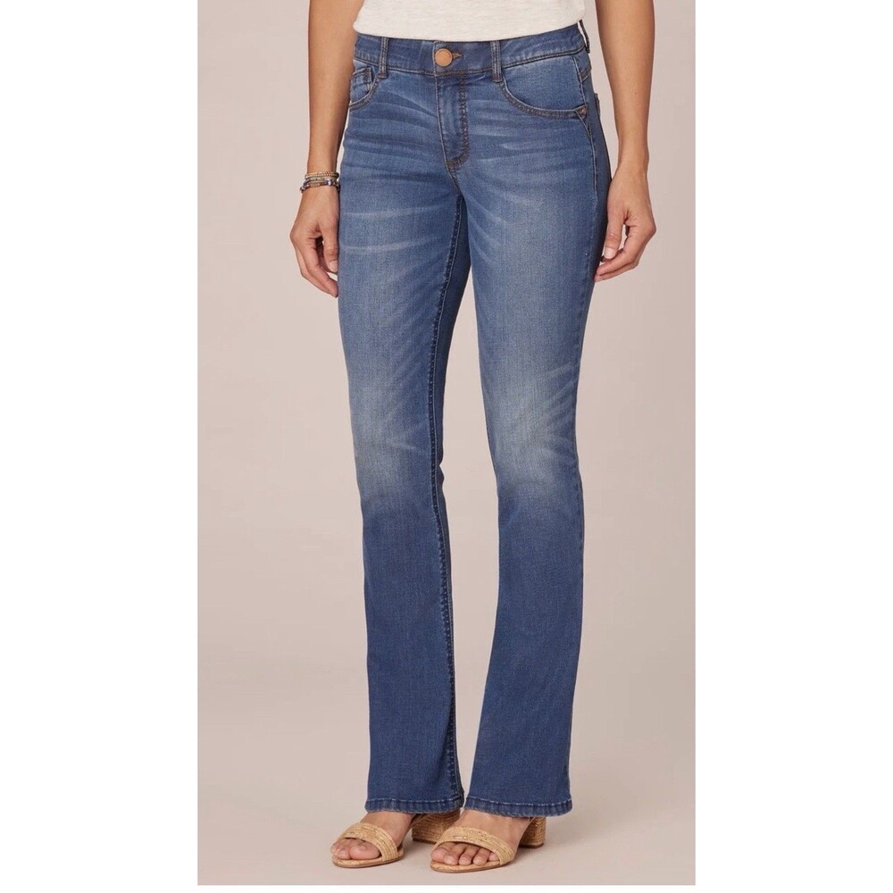 Democracy Jeans Ab Solution Itty Bitty Boot Cut SZ 14 Petite Blue